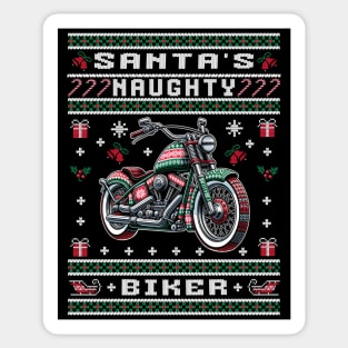 Naughty Biker - Ugly Christmas Sweater Sticker